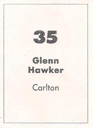 1990 Select AFL Stickers #35 Glenn Hawker Back